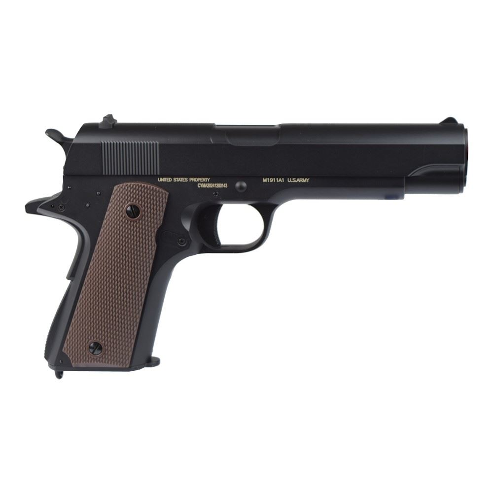 626896 large cyma pistola elettrica colt m1911a1 versione mosfet nera cm123up